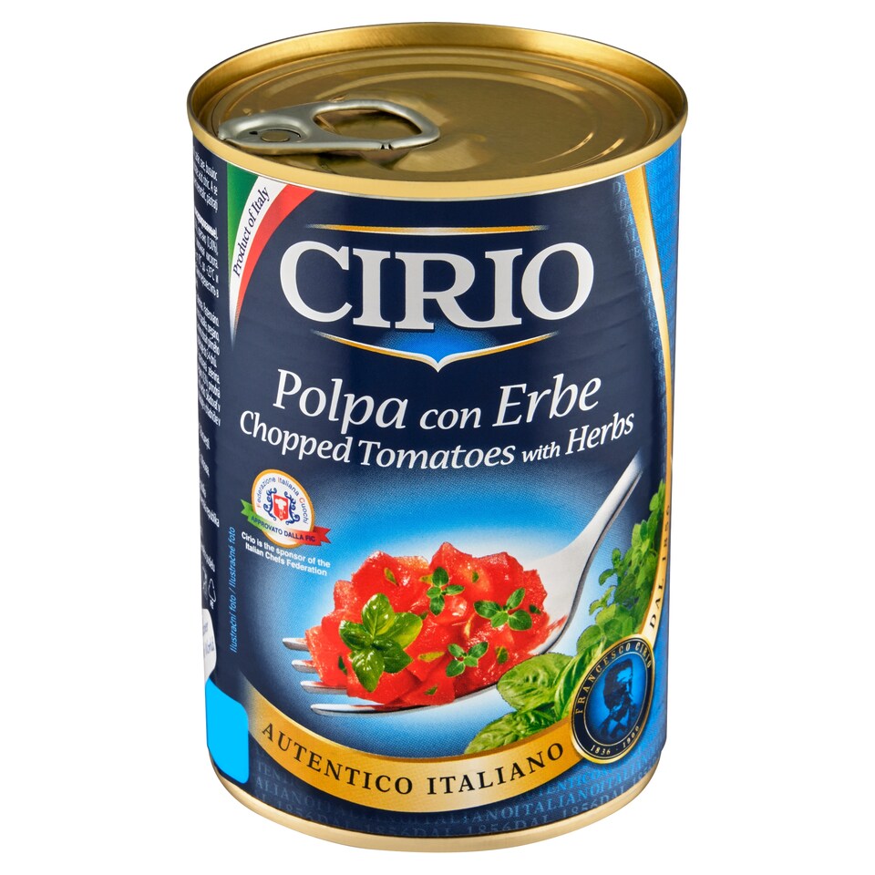 image 1 of Cirio Chopped Tomatoes with Herbs 400 g