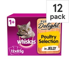 Whiskas 1+ Pure Delight Poultry Selection 12X85g