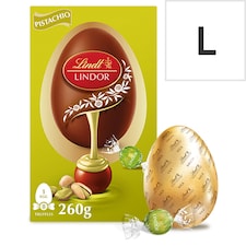 Lindt Lindor Milk Chocolate Egg with Lindor Pistachio Truffles 260g 