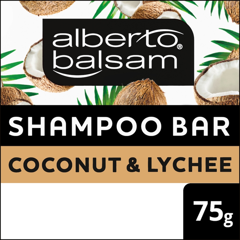 image 1 of Alberto Balsam Coconut & Lychee Shampoo Bar 75G