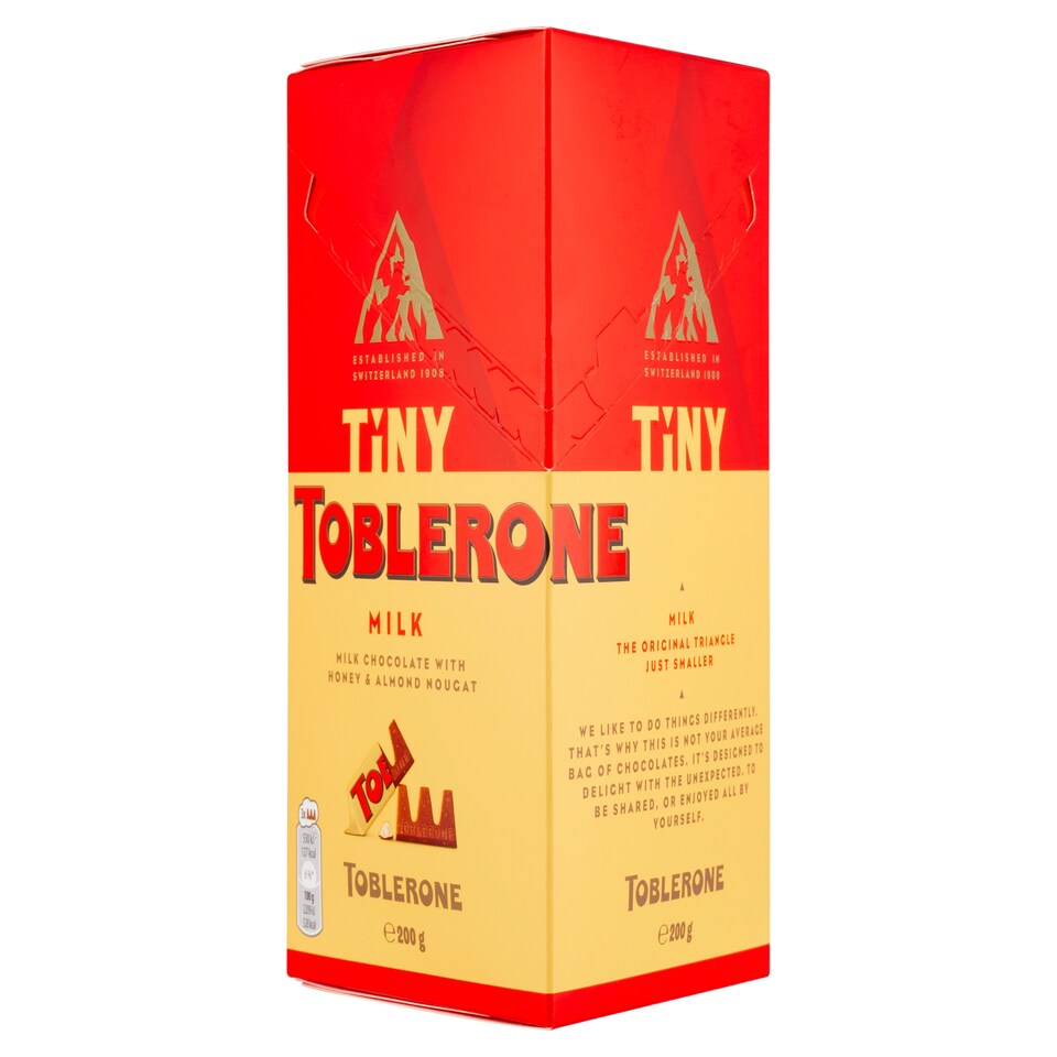 image 1 of Toblerone Tiny Milk Chocolate with Honey-Almond Nougat 200g