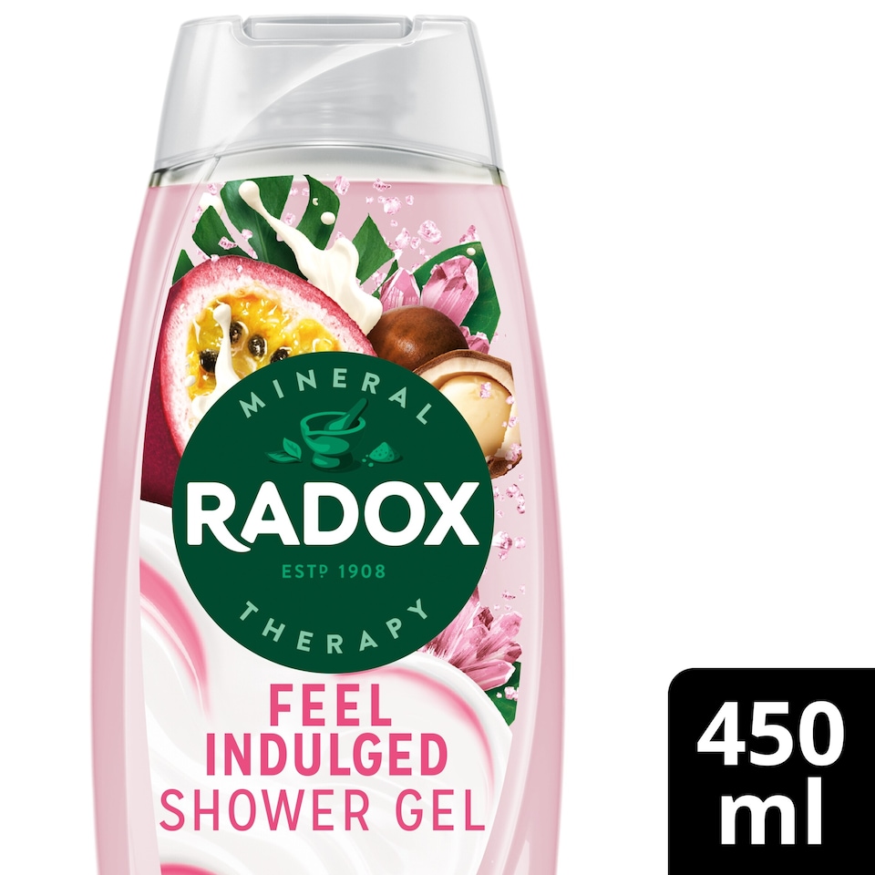 image 1 of Radox Passionfruit & Shea Feel Indulged Tropical Blends Shower Gel Body Wash 450ml