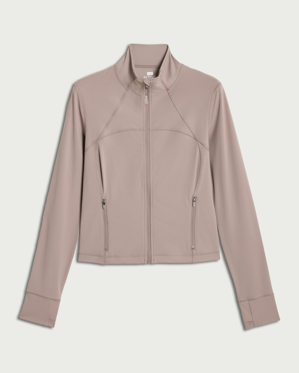 image 1 of F&F Active ULTRAMOVE Zip Front Jacket in Neutral