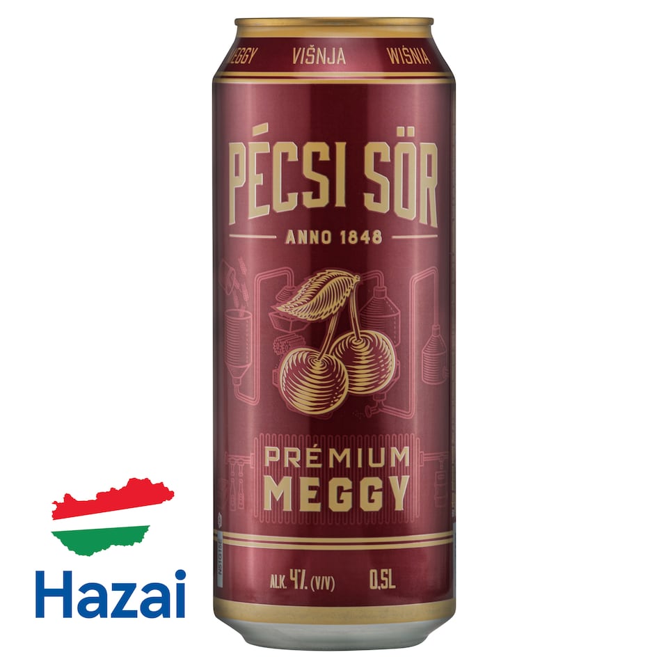 Pécsi Premium Sour Cherry Beermix with Sour Cherry Flavour 4% 0,5 l