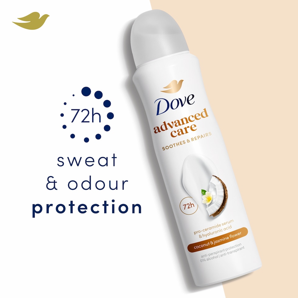 image 1 of Dove Women Coconut & Jasmine 72h Advanced Care Antiperspirant Deodorant 200ml