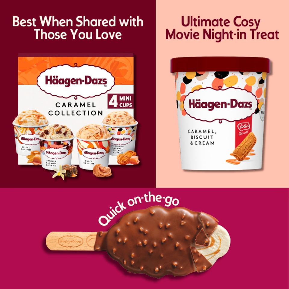 image 1 of Haagen-Dazs Lotus Biscoff Caramel & Cream Ice Cream Tub 460ml