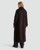 image 3 of F&F Double Breasted Long Coat with Wool in Brown