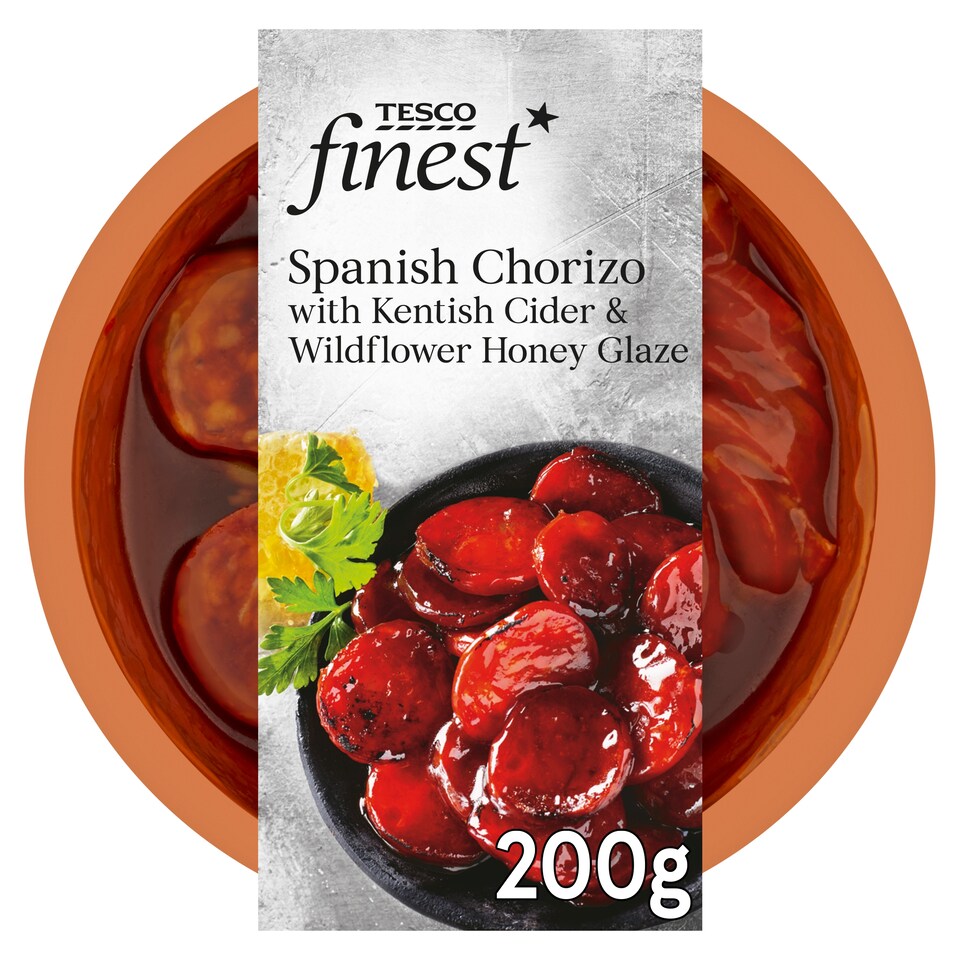 Tesco Finest Spanish Chorizo with a Wildflower Honey & Kentish Cider Glaze 200g