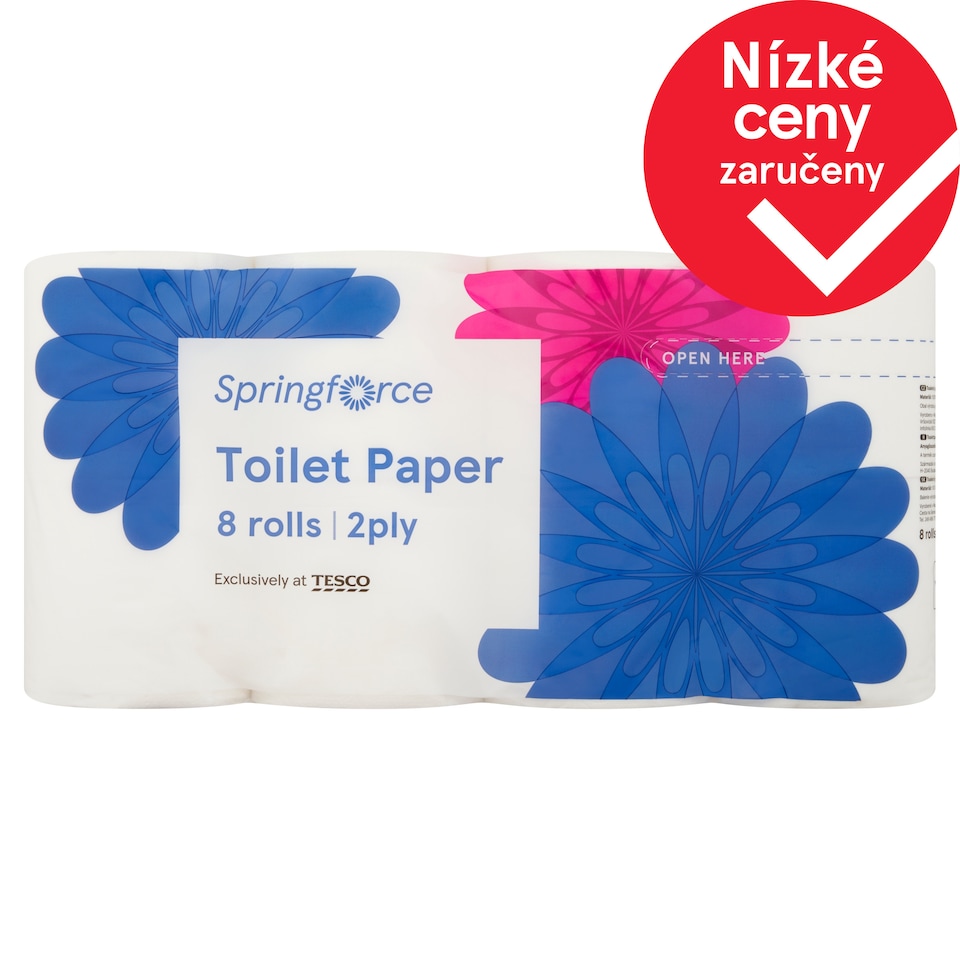 Springforce Toaletní papír 2 vrstvy 8 rolí