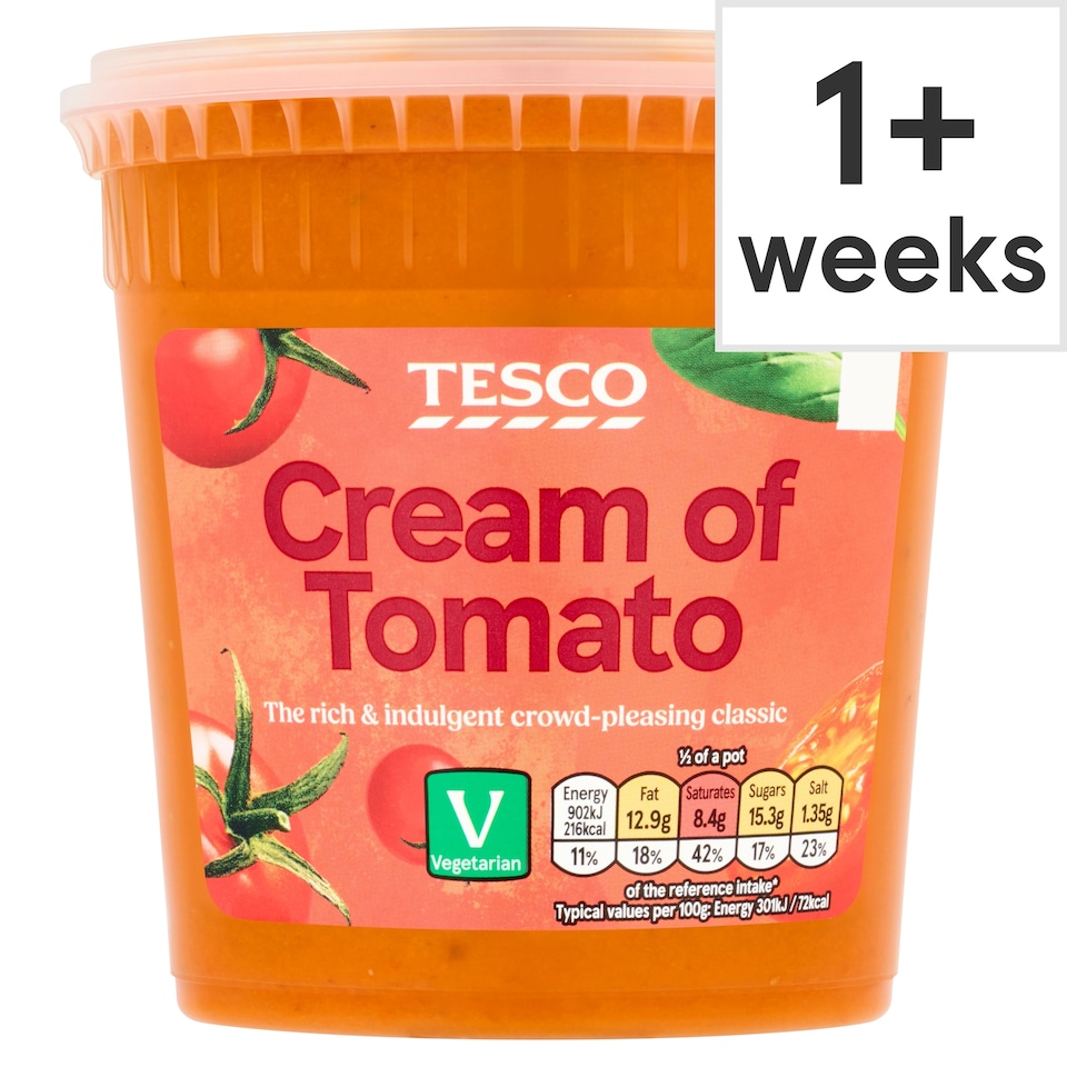 Tesco Cream Of Tomato Soup 600g