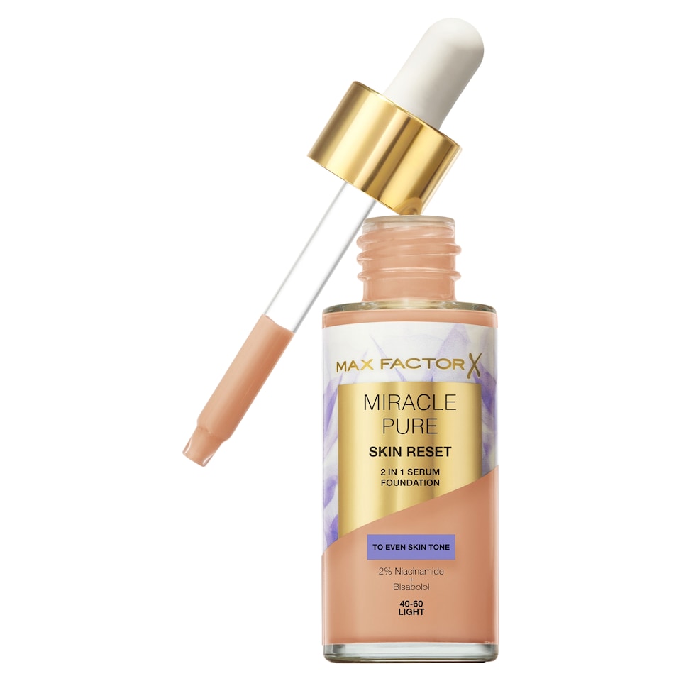 Max Factor Miracle Pure Serum Foundation 40 - 60 Light 30ml