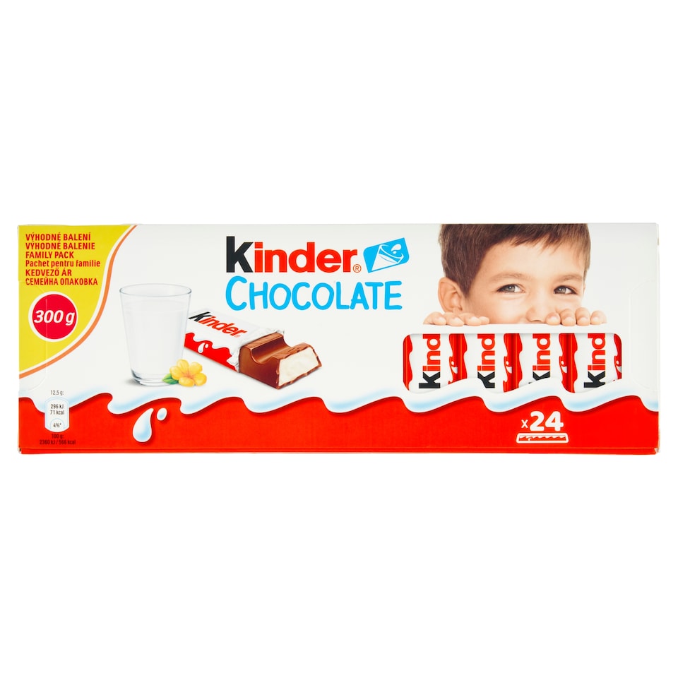 obrázok 1 z Kinder Chocolate tyčinky z mliečnej čokolády s mliečnou náplňou 24 ks 300 g