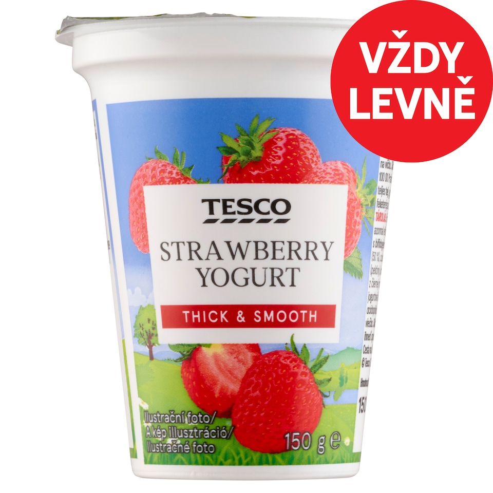 Tesco Jogurt jahodový 150g