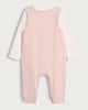 image 2 of F&F Baby Cotton Rich Ribbed Dungarees and Bodysuit Set in Pink