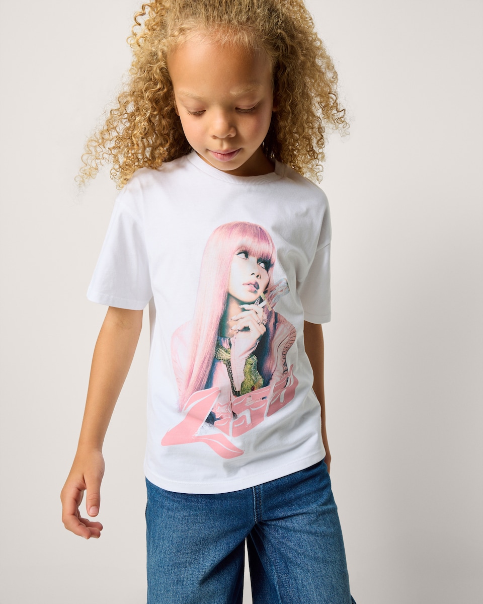 image 1 of Lisa Pure Cotton Short Sleeved T-Shirt in White