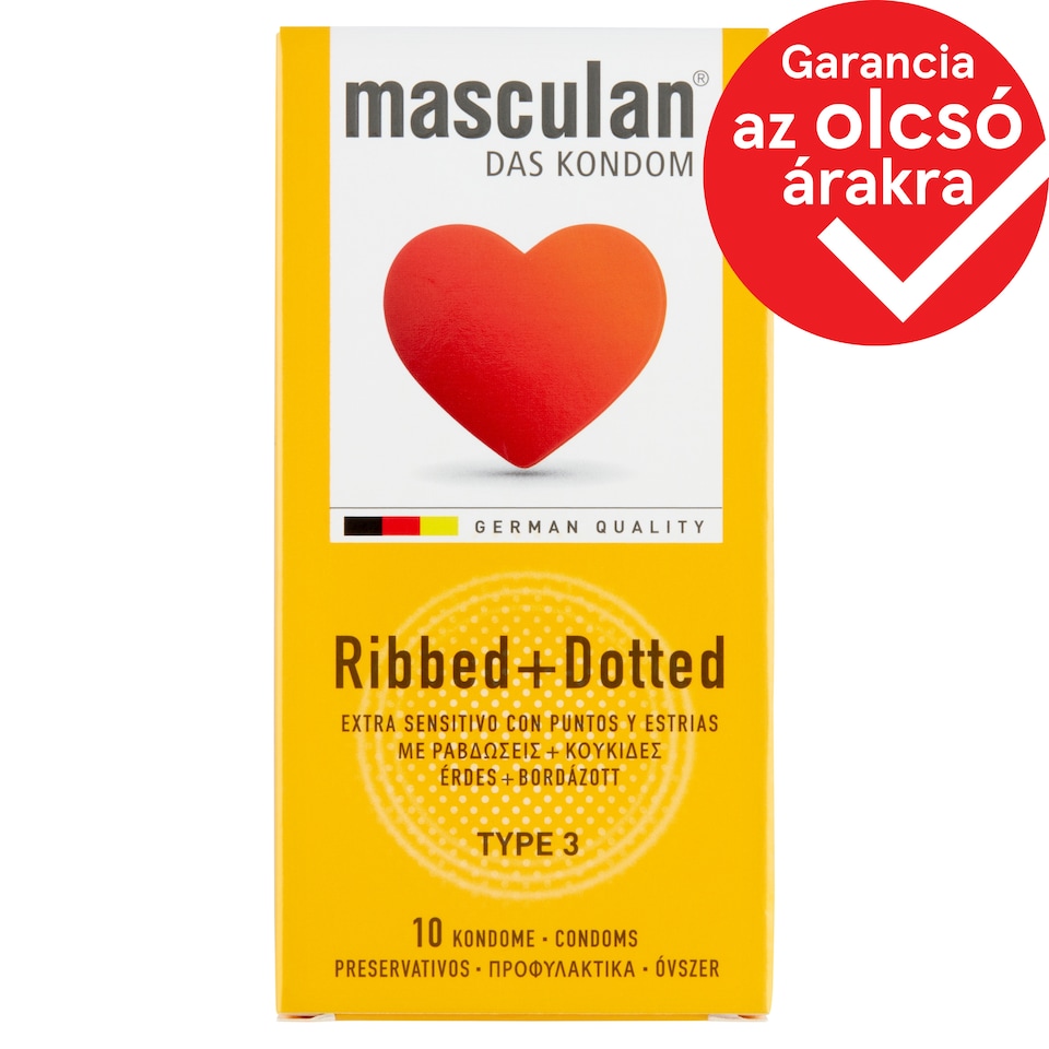 Masculan Ribbed + Dotted Condoms 10 pcs