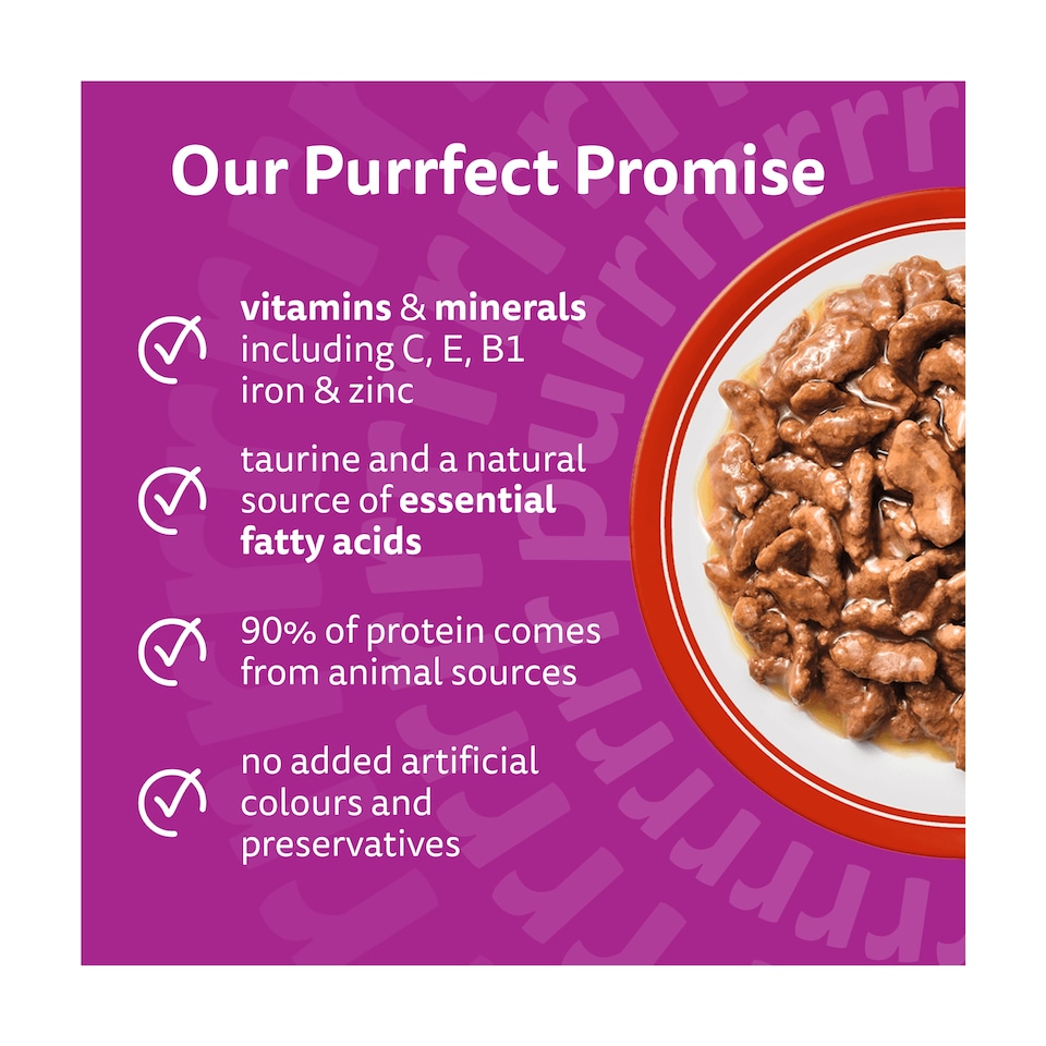 image 1 of Whiskas Adult Wet Cat Food Pouches Meaty Meals in Gravy 12x85g