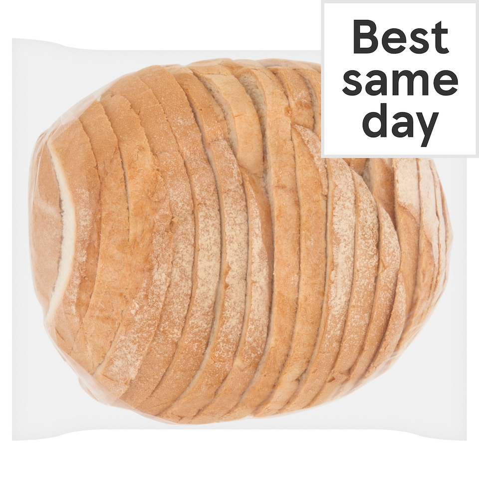 image 1 of Tesco White Crusty Cob Sliced