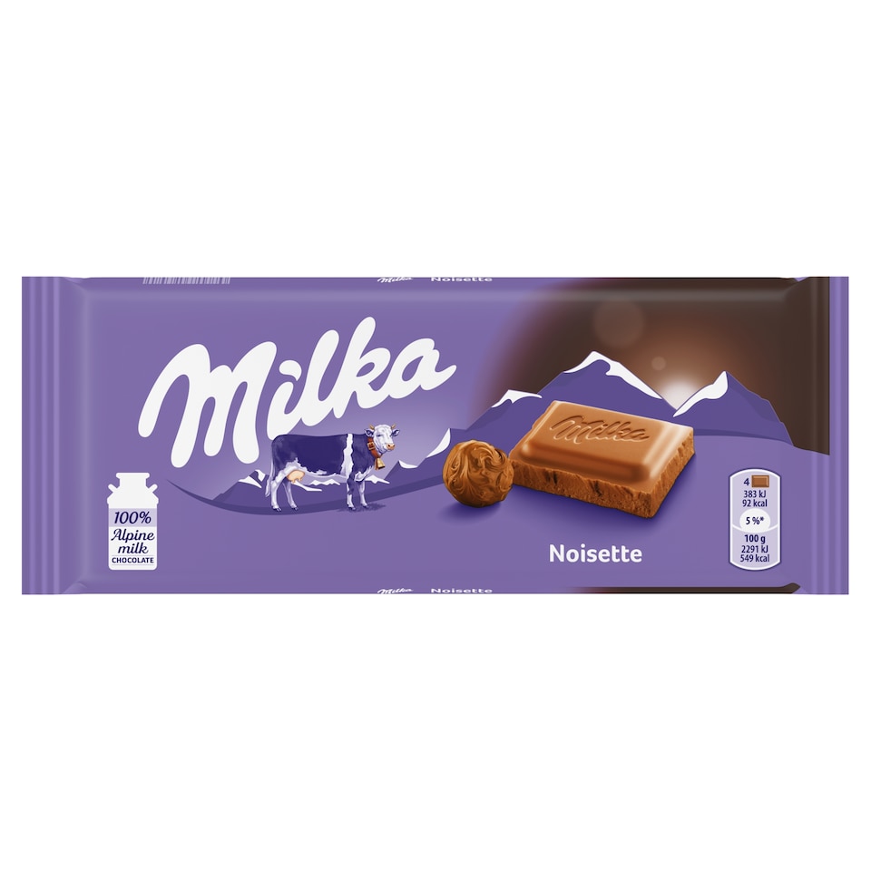 Milka Noisette Milk Chocolate Bar 100G