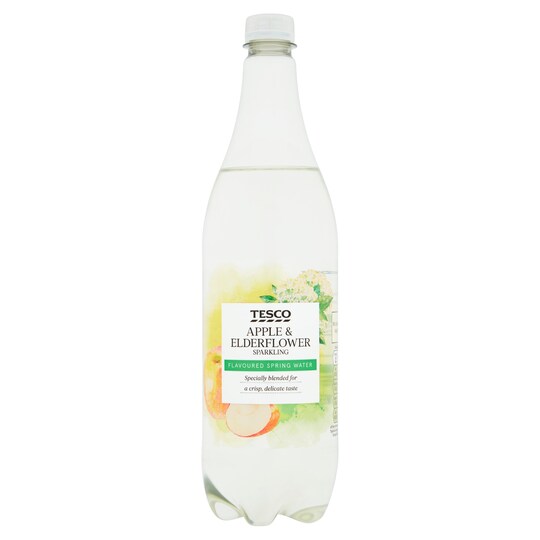 Tesco Apple & Elderflower Sparkling Water 1 Litre Tesco Groceries