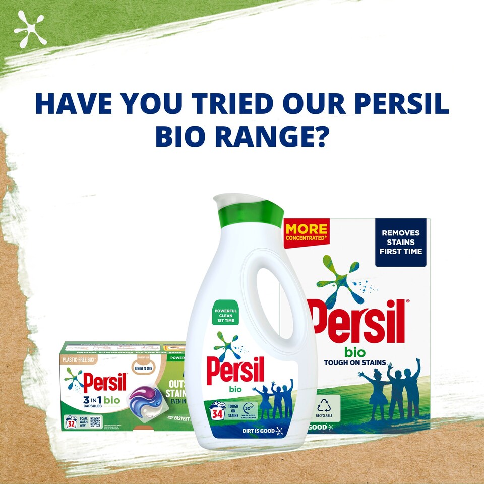 image 1 of Persil Bio 3 in 1 Washing Detergent Capsules 26 Washes 548.6g