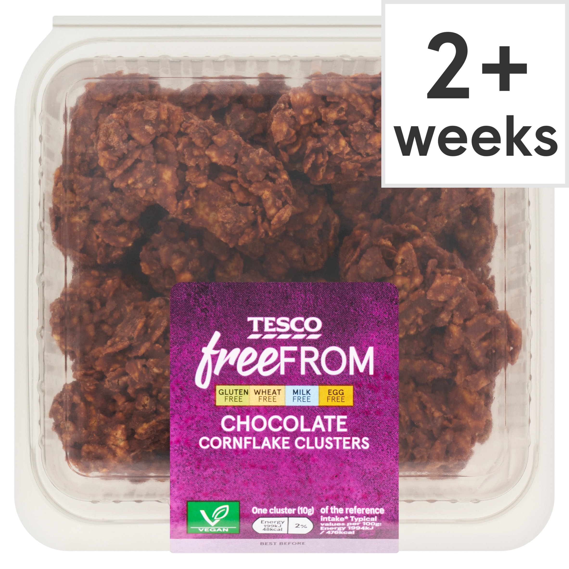 Tesco Free From Chocolate Cornflake Clusters 16 Pack