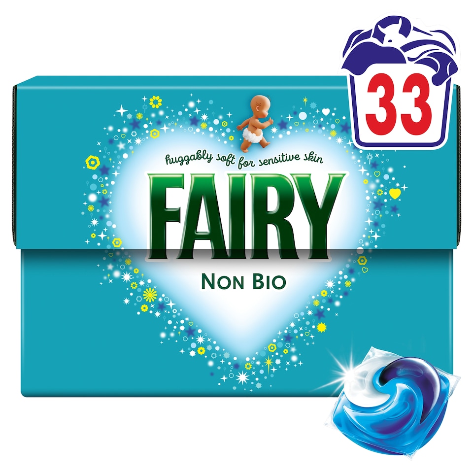 image 1 of Fairy Non Bio Washing Pods 33 Washes 679.8g