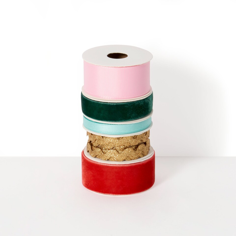image 1 of Paperchase Christmas 5pk Ribbons 