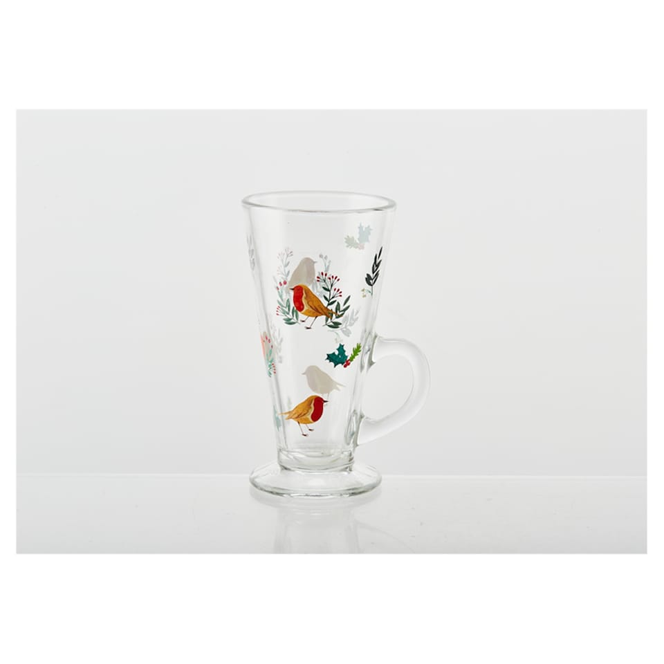 Tesco Robin glass latte 