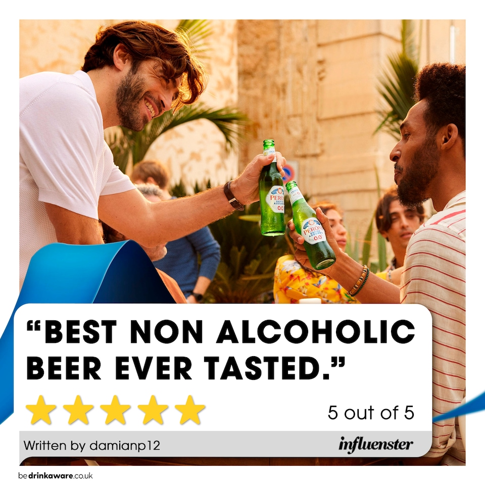 image 1 of Peroni Nastro Azzurro 0% Alcohol Free Beer Bottles 4x330ml