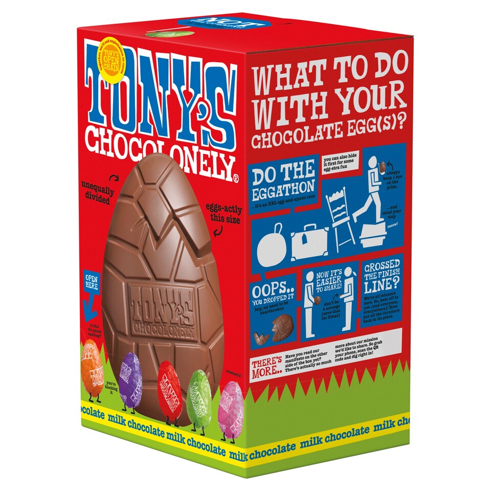 image 1 of Tonys Chocolonely Milk Chocolate Easter Egg 242G