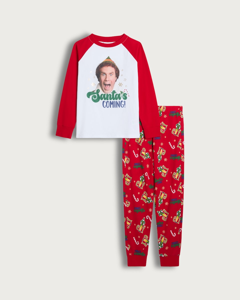 image 1 of Elf Pure Cotton Santa's Coming Pyjamas in Multi