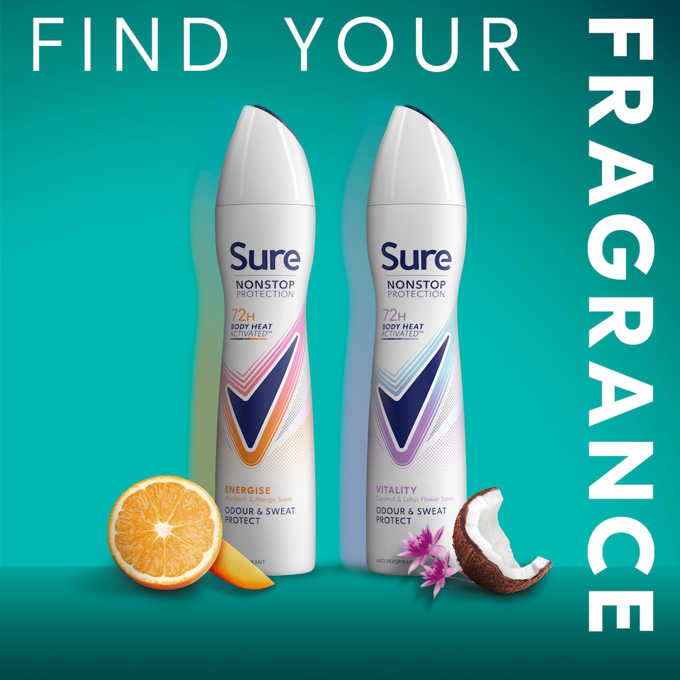 image 1 of Sure Nonstop Protection 72H Vitality Anti-perspirant 250ml
