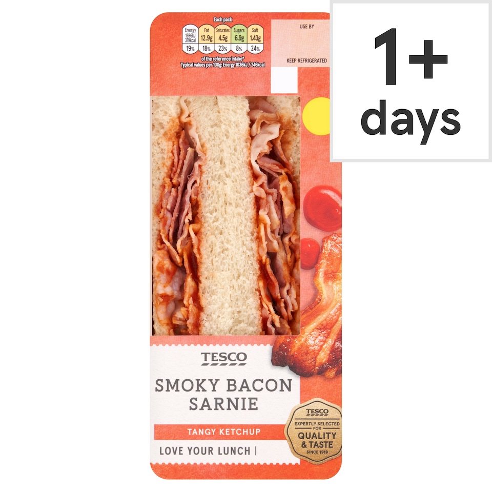 Tesco Smoky Bacon Sarnie - Tangy Ketchup