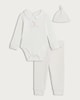 image 1 of F&F Baby 3-Piece Pure Cotton I'm New Here Set in White