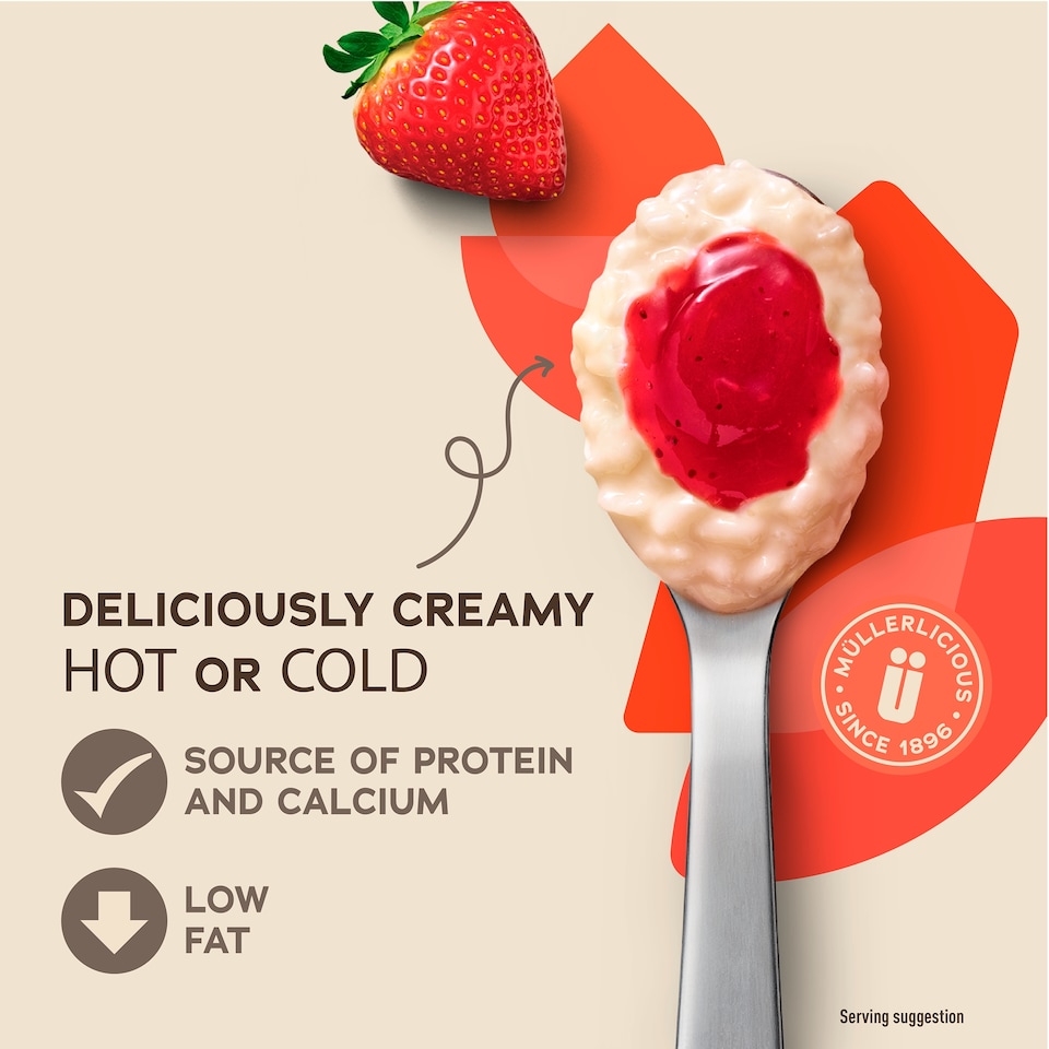 image 1 of Muller Rice Low Fat Dessert - Original & Strawberry 6 x 170g