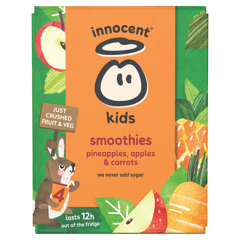 image 1 of innocent Kids Smoothies Pineapples, Apples & Carrots 4 x 150ml