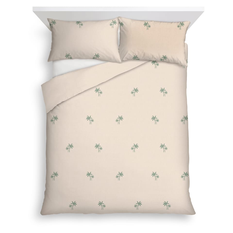 F&F Home Embroidered Palm Duvet Set King