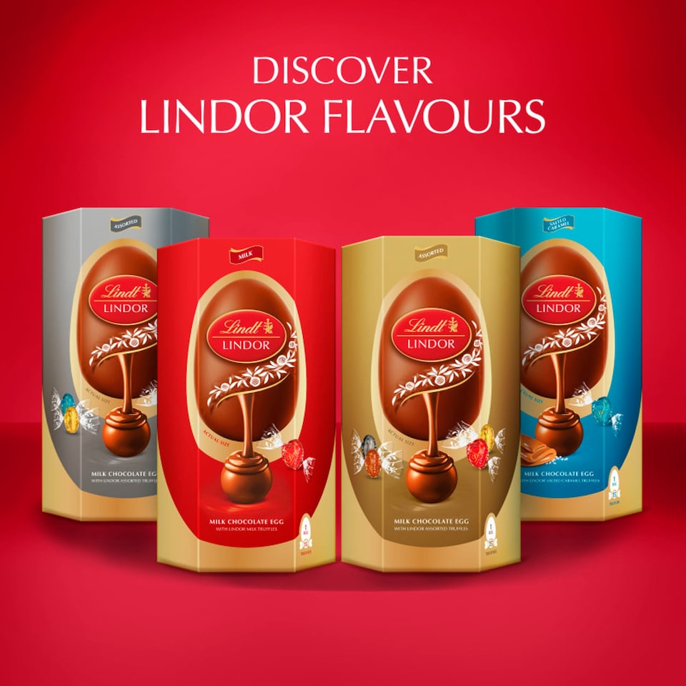 image 1 of Lindt Milk Chocolate Egg With Lindor Milk Truffels 348G