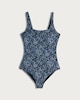 image 4 of F&F Active ULTRASWIM Patterned Swimsuit in Multi Blue