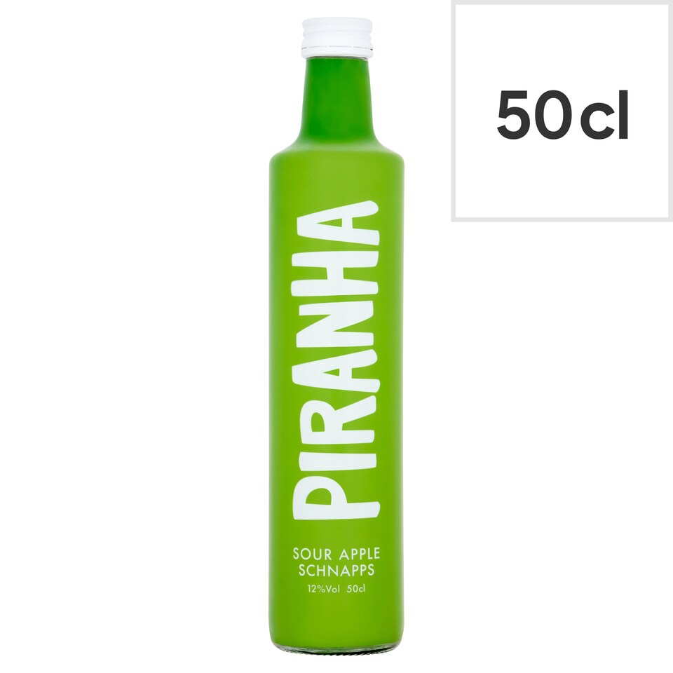 Piranha Sour Apple Schnapps 12% 50 CL