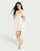 image 2 of F&F Pure Cotton Floral Print Dressing Gown in Multi White