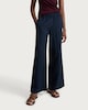 image 2 of The F&F Edit Lyocell Rich Wide Leg Trousers in Navy