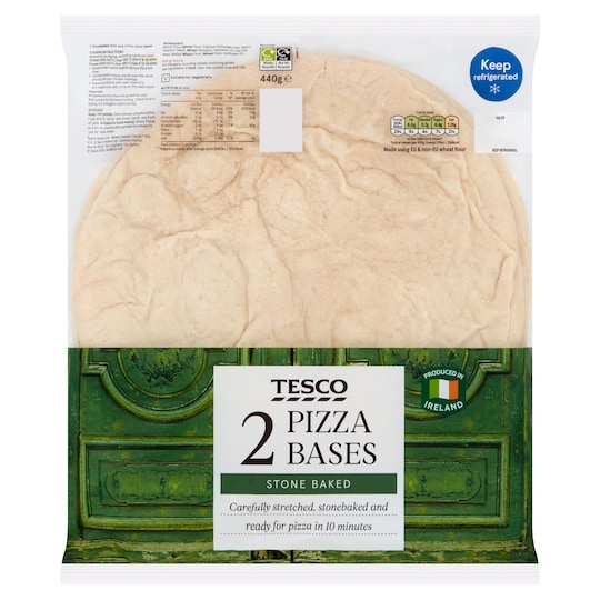 Tesco 2 Pizza Bases 440G Tesco Groceries