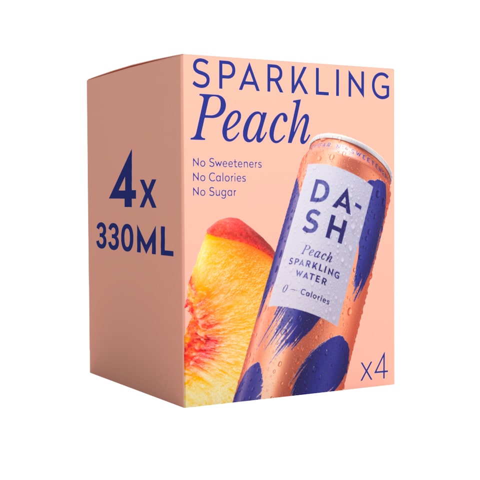 image 1 of Dash Peach Sparkling Water 4 x 330ml