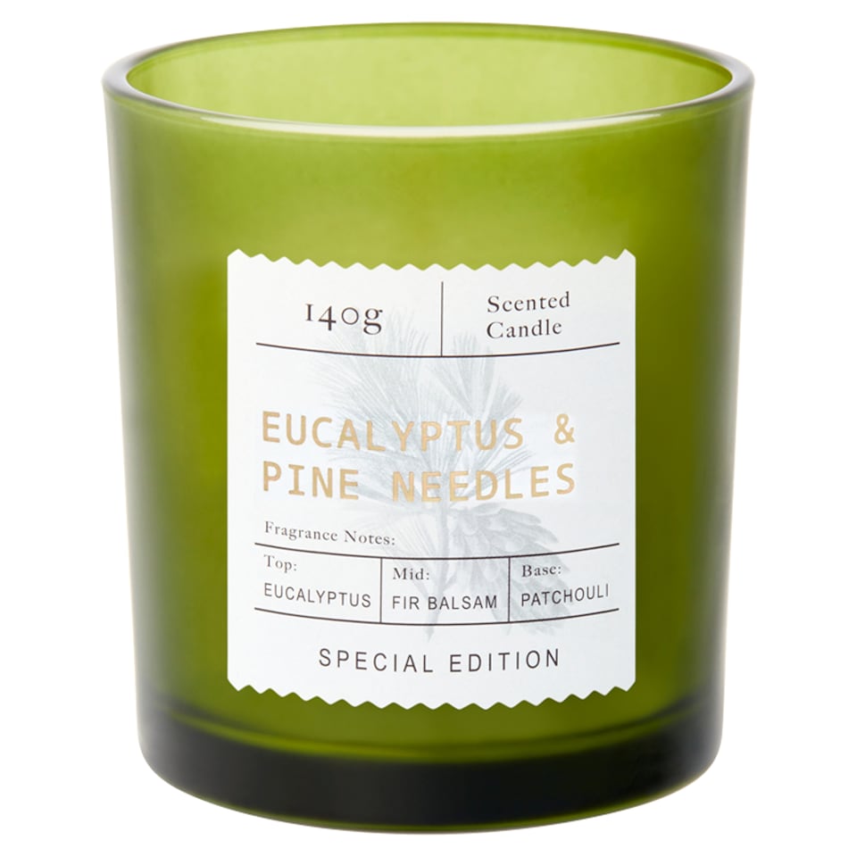 image 1 of Tesco Apothecary Candle Eucalyptus & Pine Needles 140G