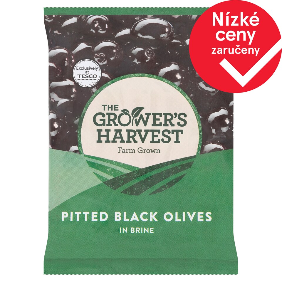 The Grower's Harvest Černé vypeckované olivy ve slaném nálevu 200g