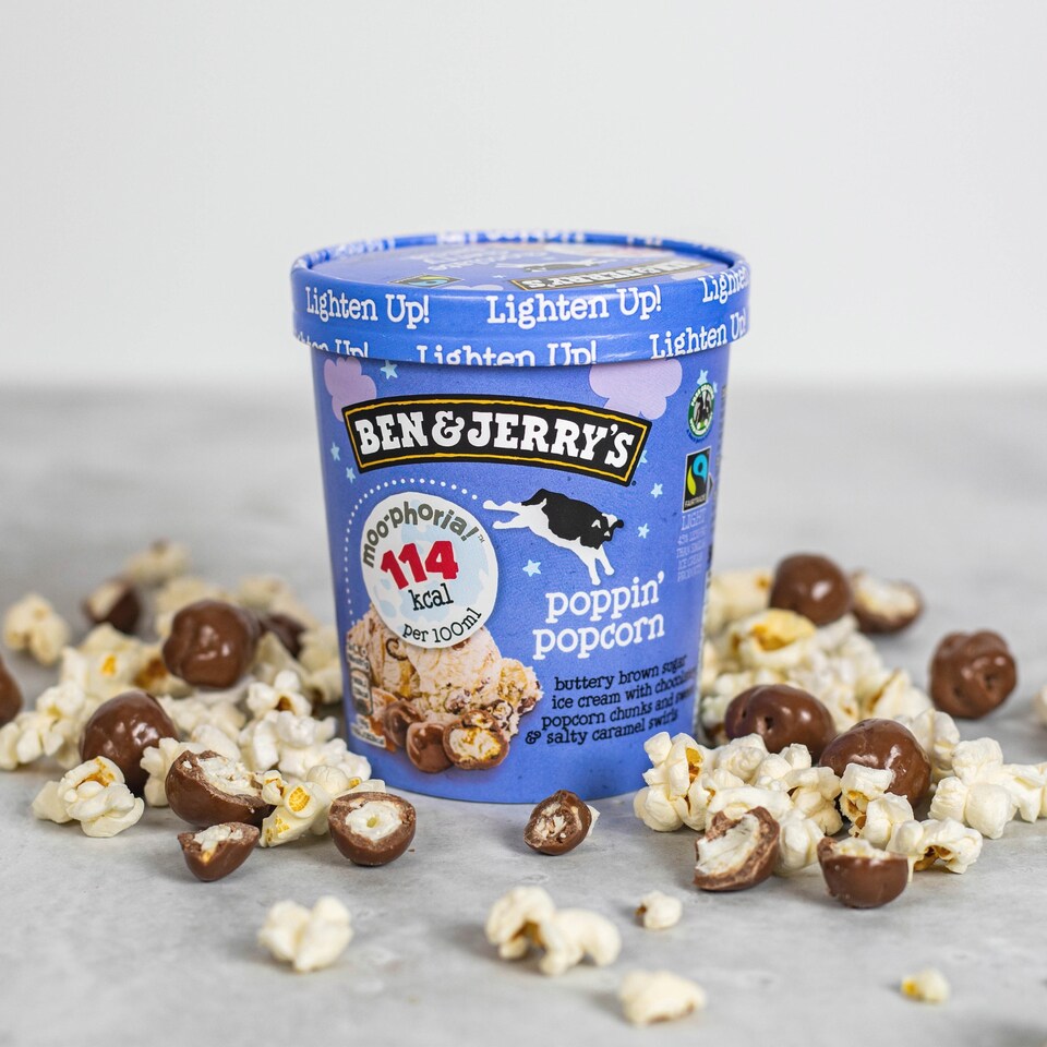image 1 of Ben & Jerry Moophoria Poppin' Popcorn Ice Cream 465Ml
