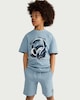 image 2 of F&F Boys 2-Piece Pure Cotton Headphone T-Shirt and Shorts Set in Blue