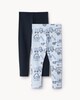 image 4 of F&F Boys 2-Pack Cotton Rich Vehicle Leggings in Multi